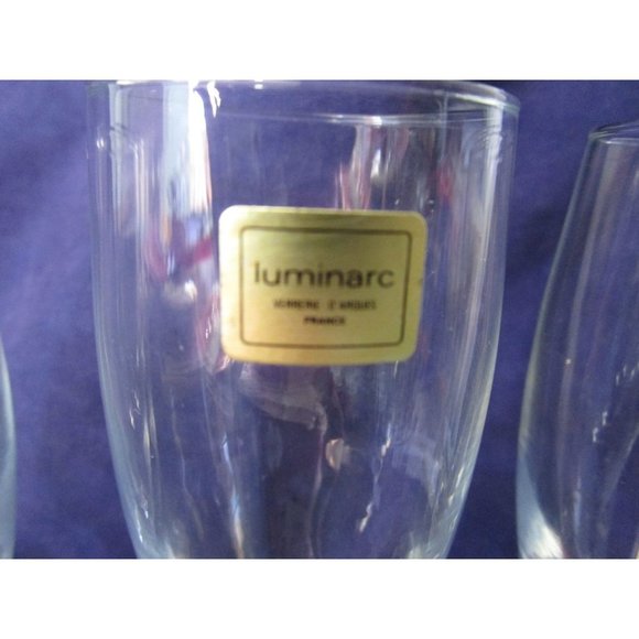 Luminarc Cherry Red Stem Champagne Mimosa Cocktail Glasses Four EUC France - Picture 4 of 10